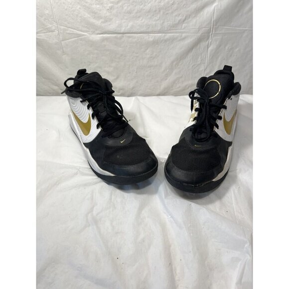 Sz 6Y Nike Team Hustle D9 Mid Black Metallic Gold AQ4224-004 - Picture 10 of 16